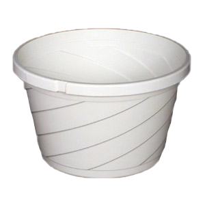 10.00 Basket Euro Saucerless White - 50 per case - Hanging Baskets